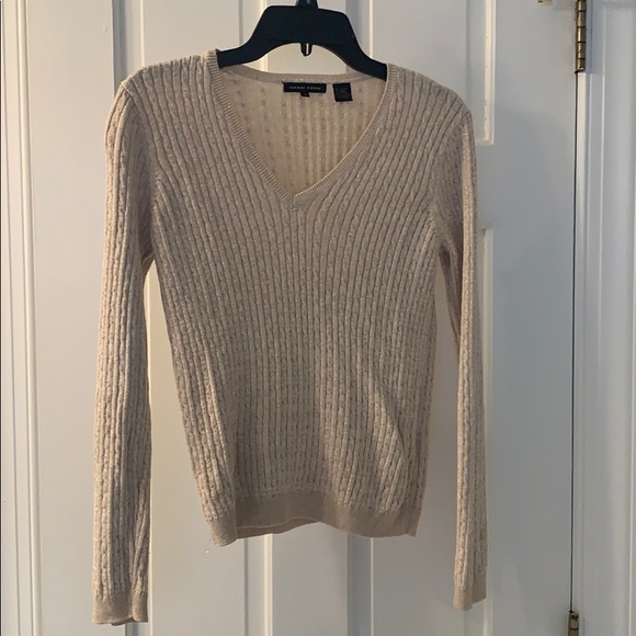 V Neck Cable Knit Sweater - Picture 2 of 4